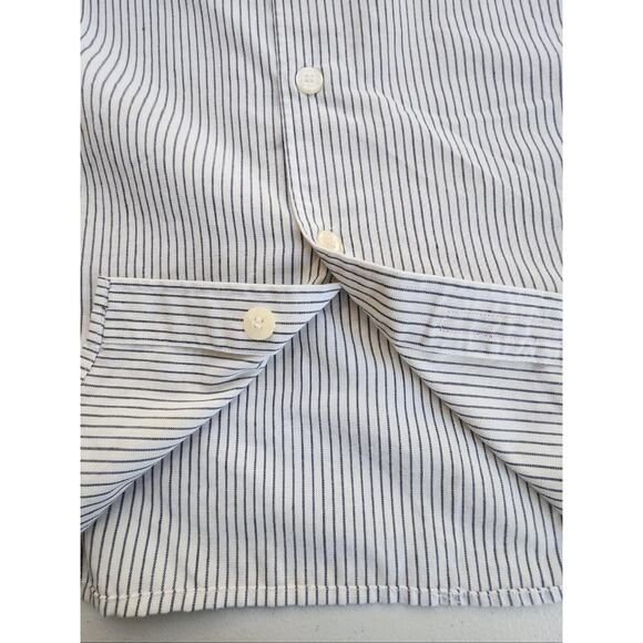JNCO Shirt Mens Large White Stripe Short Sleeve Button Front Y2K 90s Streetwear - Picture 3 of 16